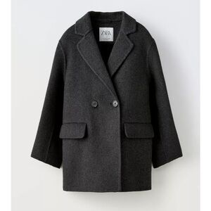 Zara girls wool blend blazer coat